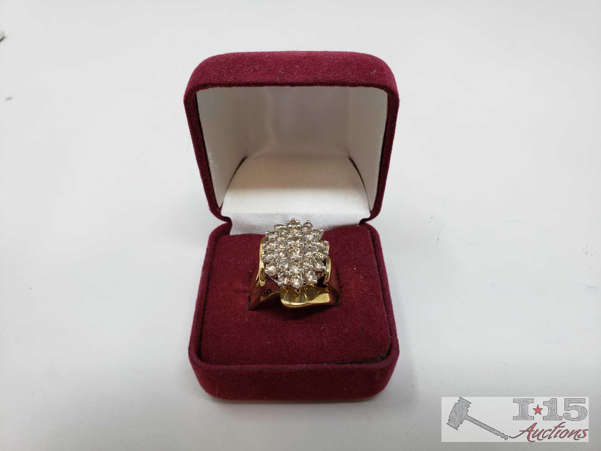 10k Gold Diamond Ring 7.5g