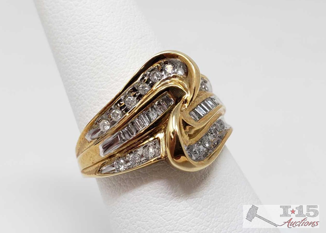 10k Gold Diamond Ring 5.4g