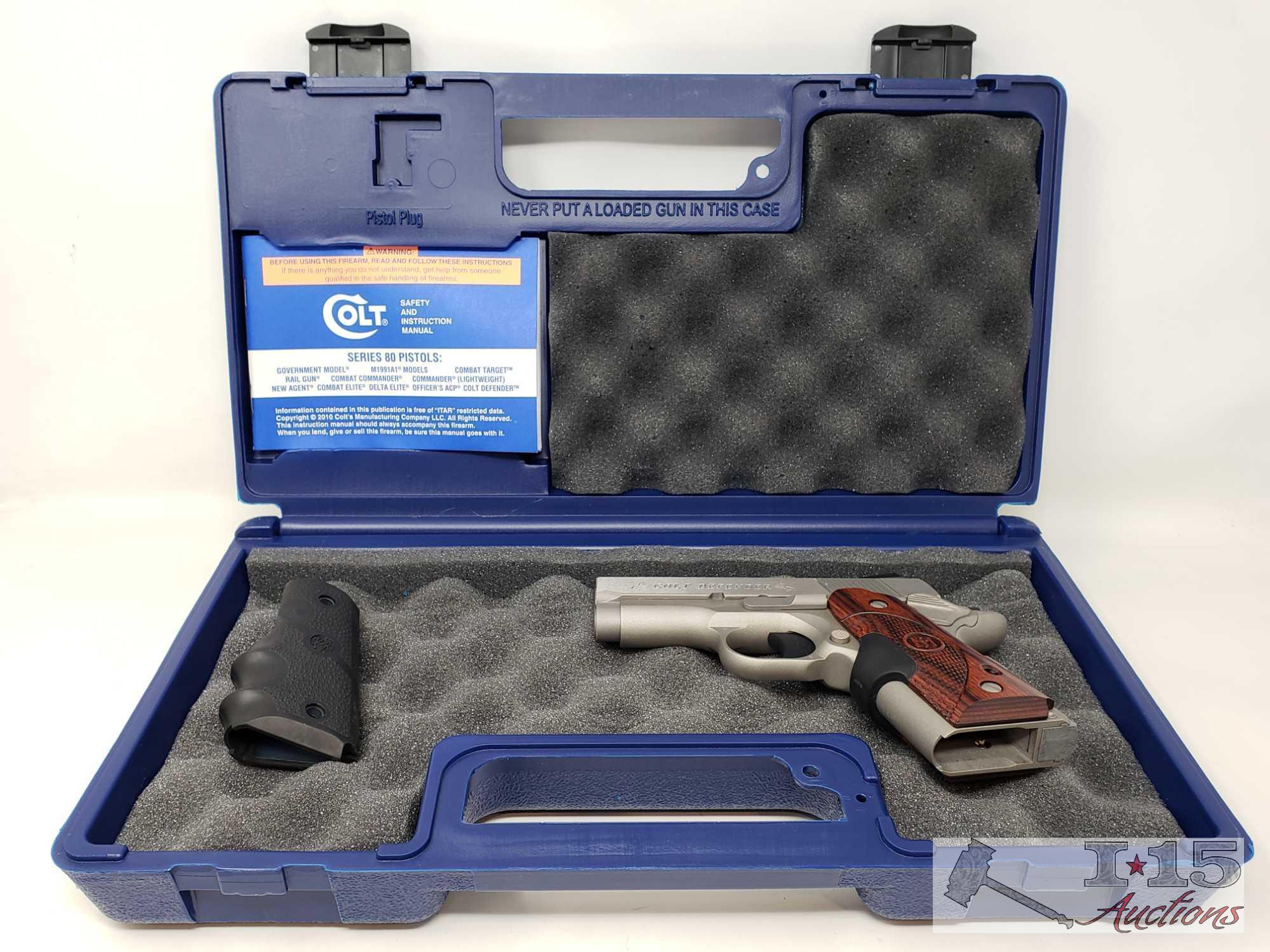 Colt Defender .45cal Semi-Auto Pistol with Original Case and Magazine