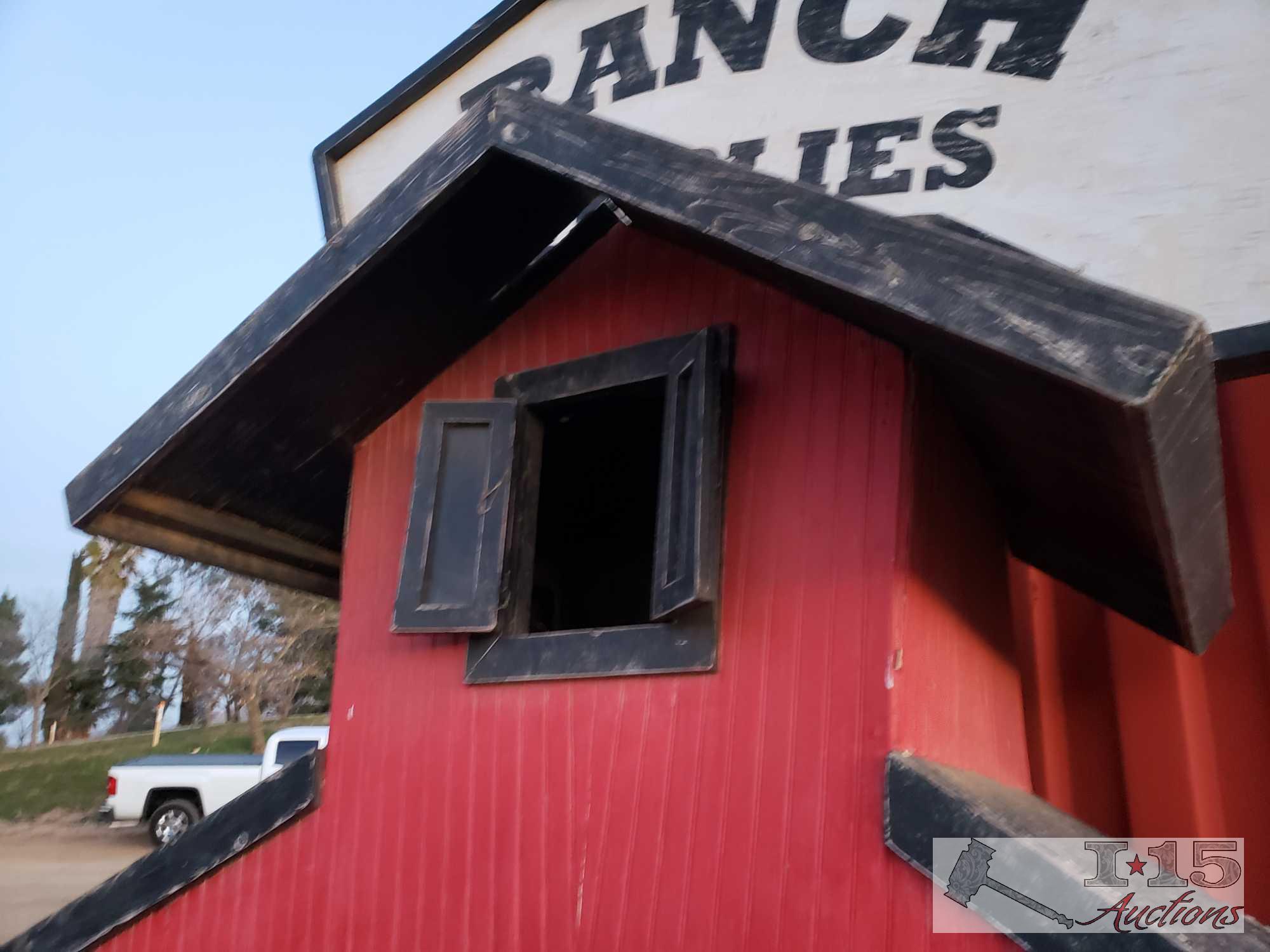 Ranch Supplies Sign With Mini Barn