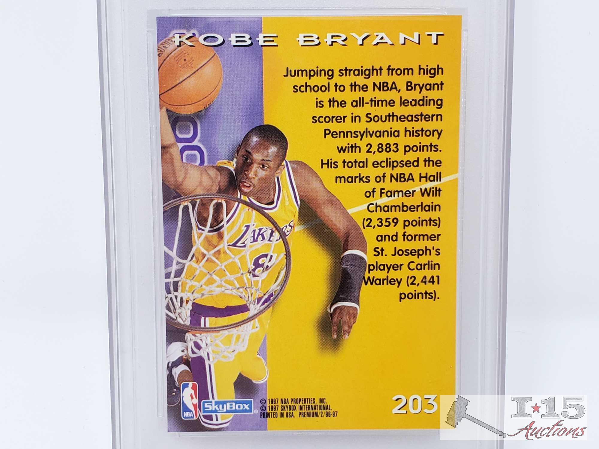 1996-97 Skybox Premium and Hoops Pro Graded Kobe Bryant Rookie Cards