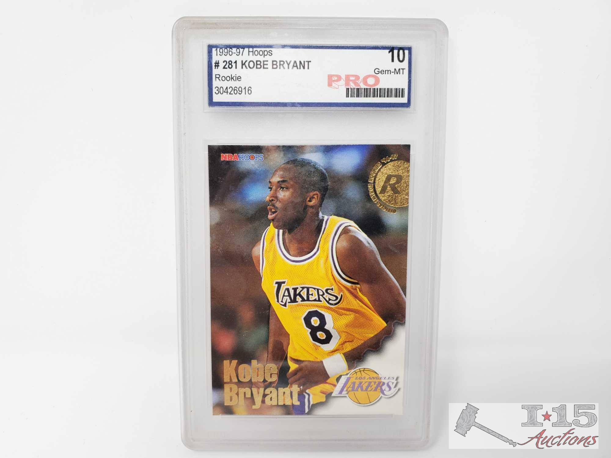 1996-97 Skybox Premium and Hoops Pro Graded Kobe Bryant Rookie Cards