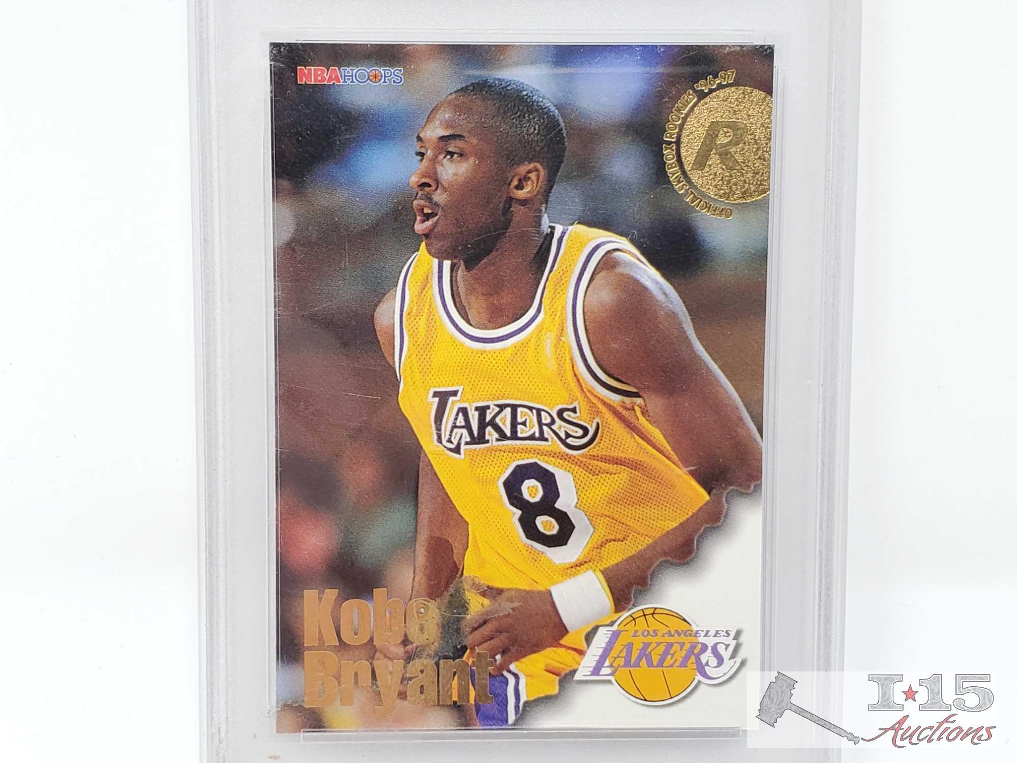 1996-97 Hoops #281 and Fleer Metal #137 Kobe Bryant Rookie Cards, Pro Graded