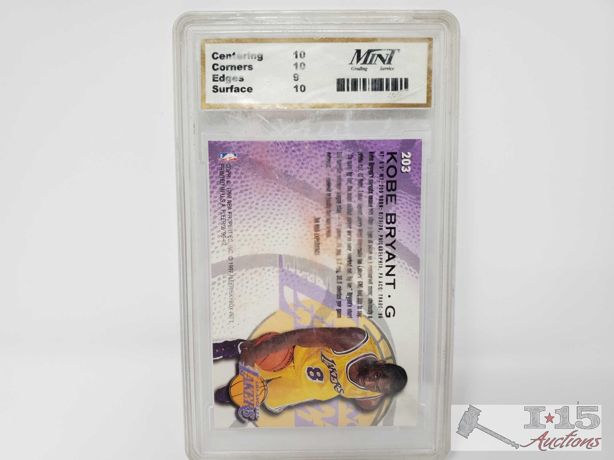 1996 Fleer #203 and 1996-97 Metal #181 Kobe Bryant Cards