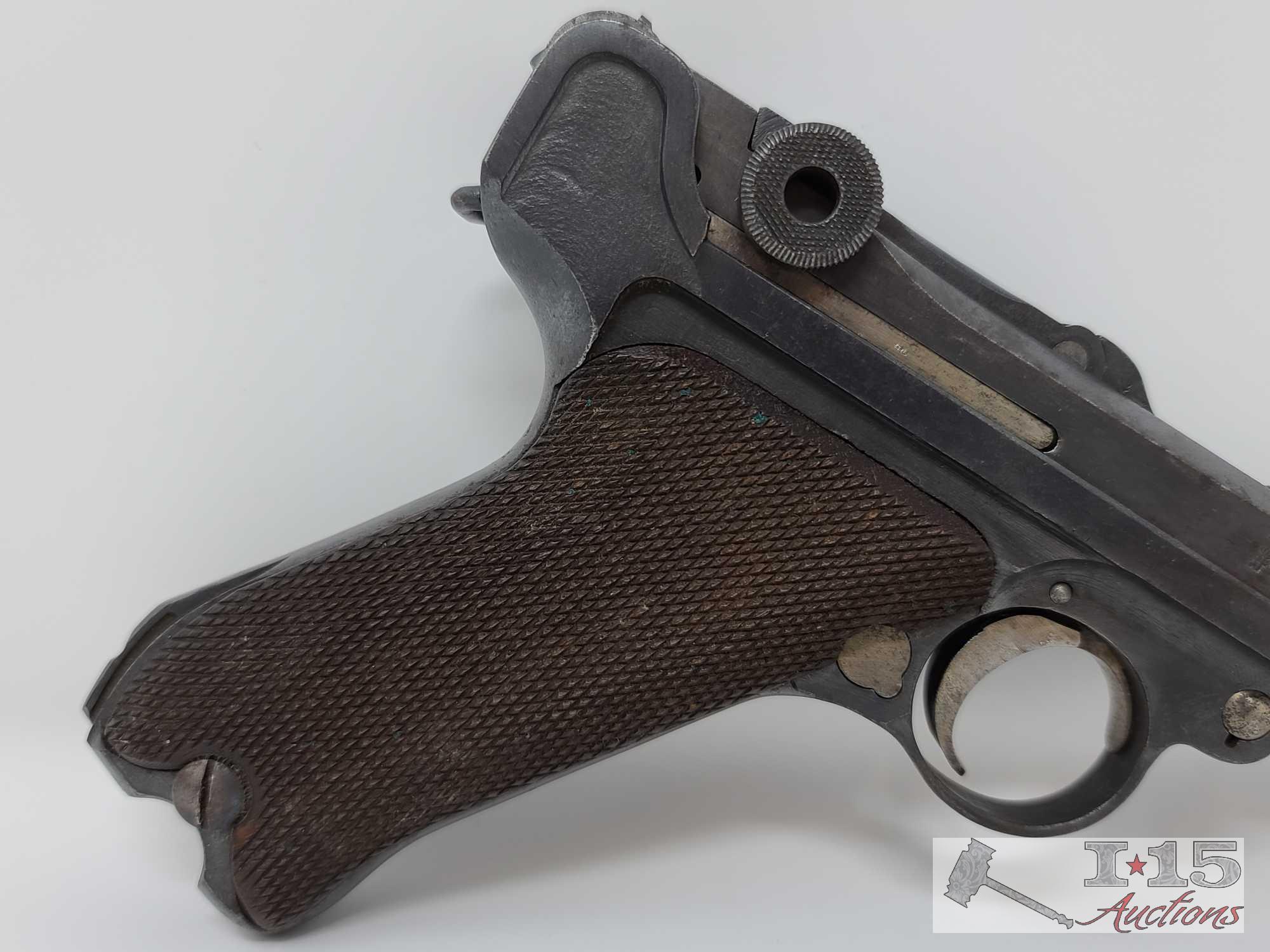 Erfurt 1917 .9mm Cal Semi-Auto Pistol With Magazine