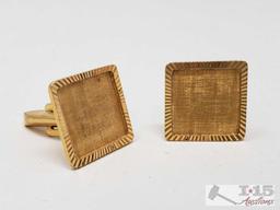 18k Gold Cuff Links,10.6g