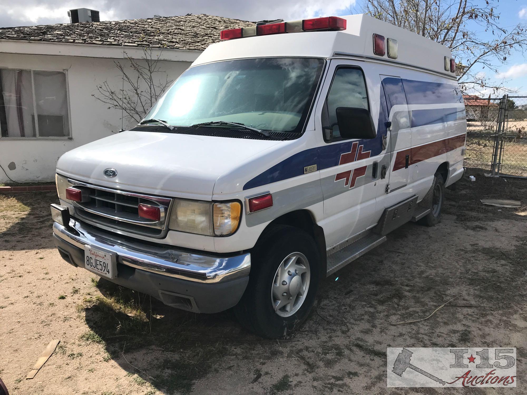 1999 Ford Econoline Ambulance Runs with Jump Start, See Video!