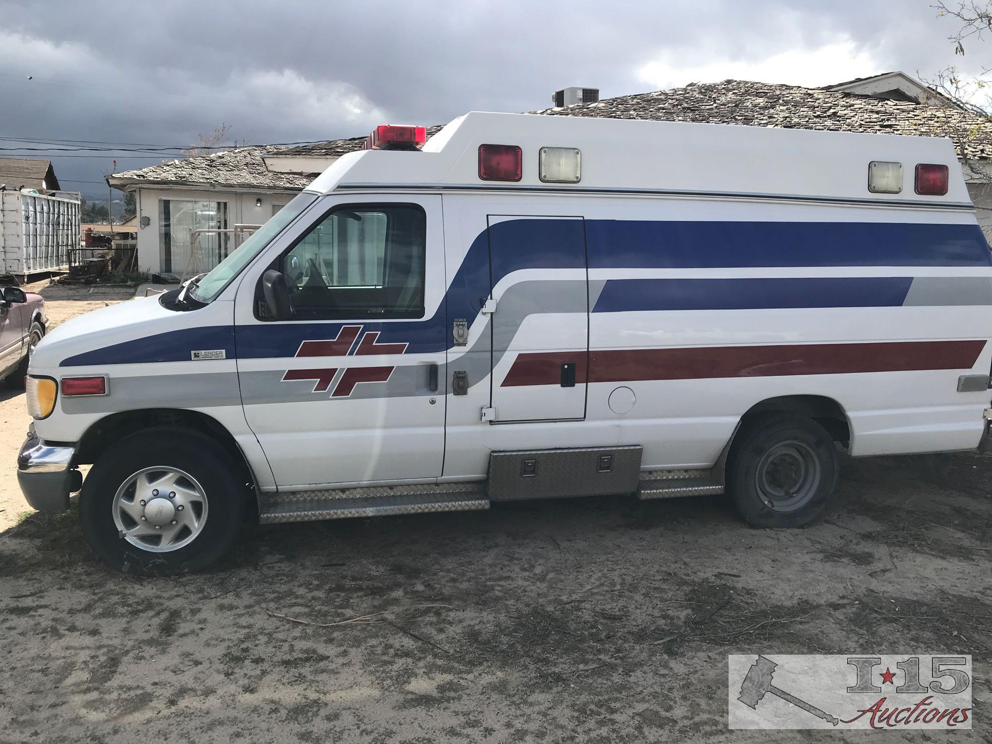 1999 Ford Econoline Ambulance Runs with Jump Start, See Video!
