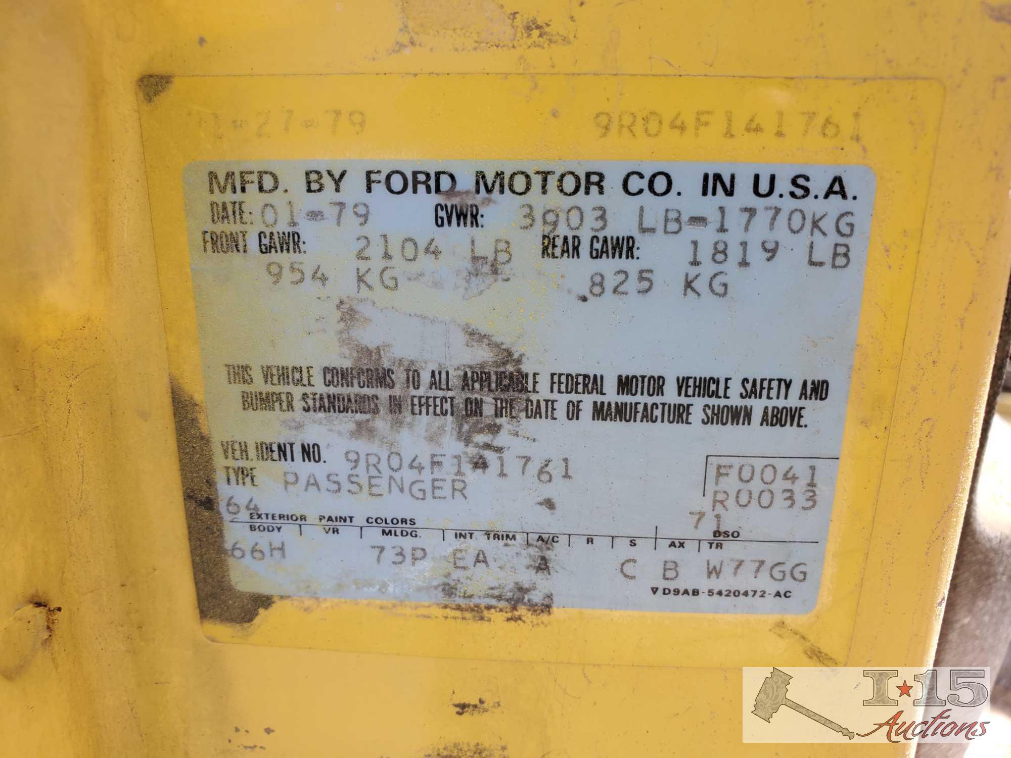 1979 Ford Mustang (Key in Ignition)