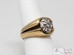 10k Gold Diamond Ring, 6.6g