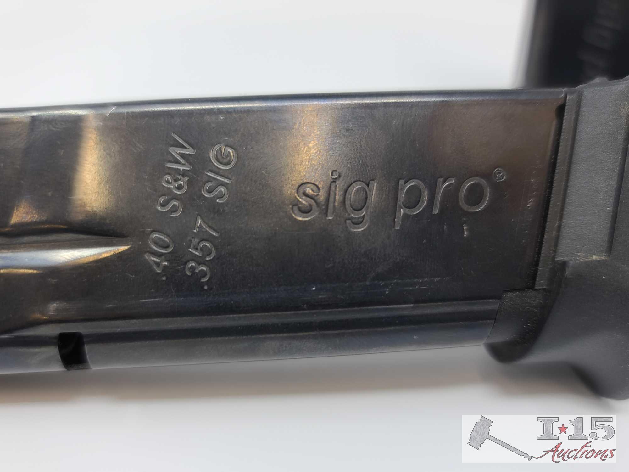 Sig Sauer SP2022 .40 S&W Semi-Auto Pistol With 2 10 Round Magazines