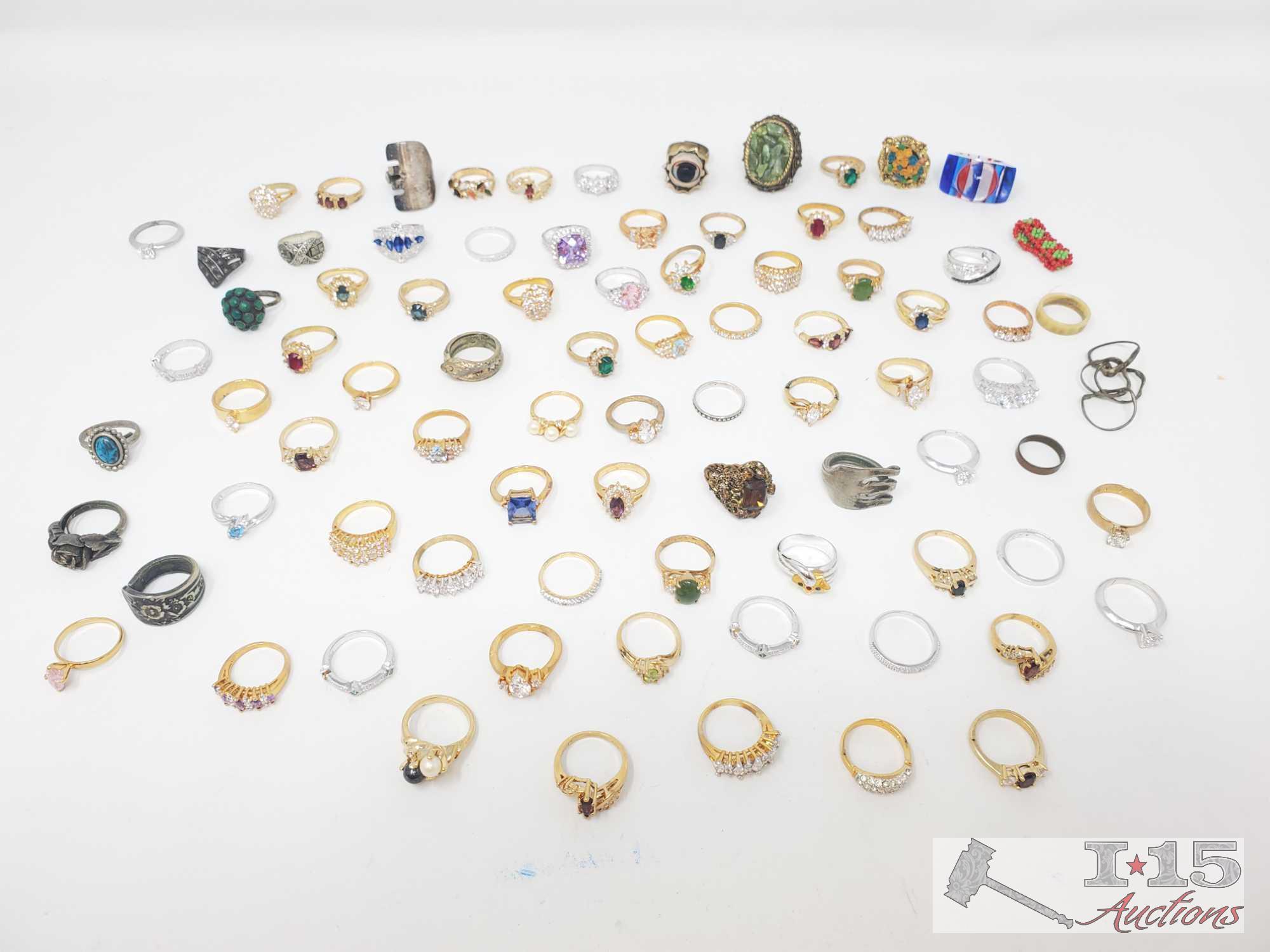 Approx 70 Costume Rings