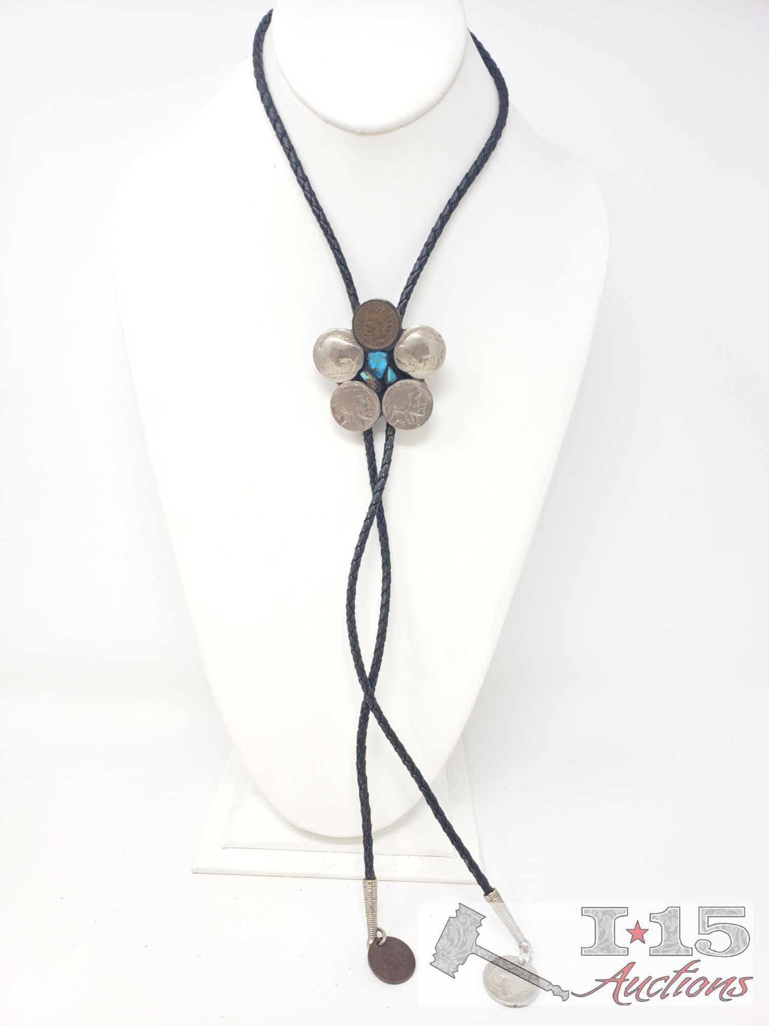 2 Bolo Ties With Sterling Silver And Turquoise