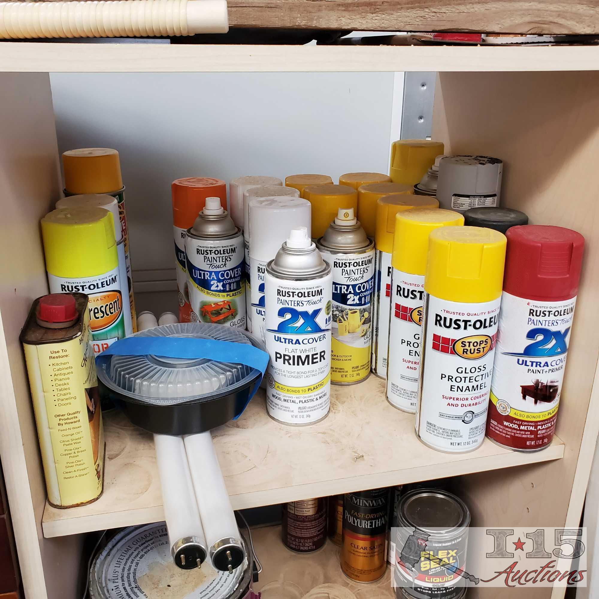 Wooden Shelving Unit, Router, Hand Saw, Rust oleum Paint, And More