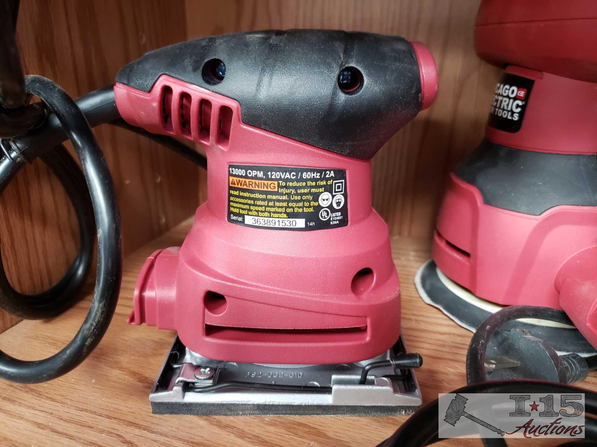 Craftsman Vibratory Sander, Chicago Electric Palm Sander and Vibratory Sanders