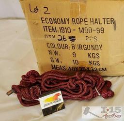 New Knotted Ranch Rope Halters with 6 ft Lead Ropes still in the Box