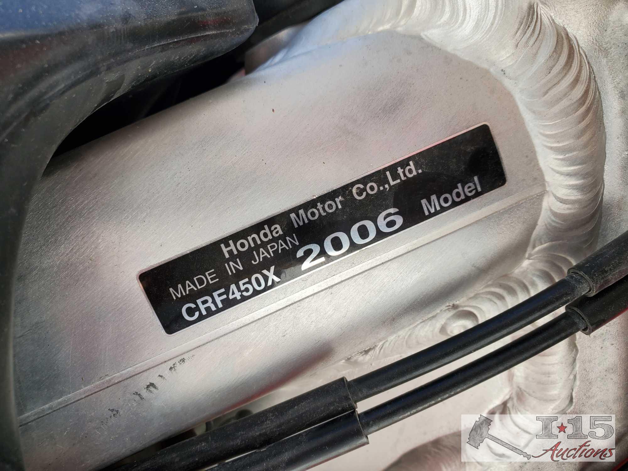 2006 Honda CRF 450X, Street Legal, More Info Coming Soon