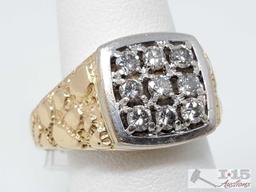 14k Gold Diamond Ring- 11.0g