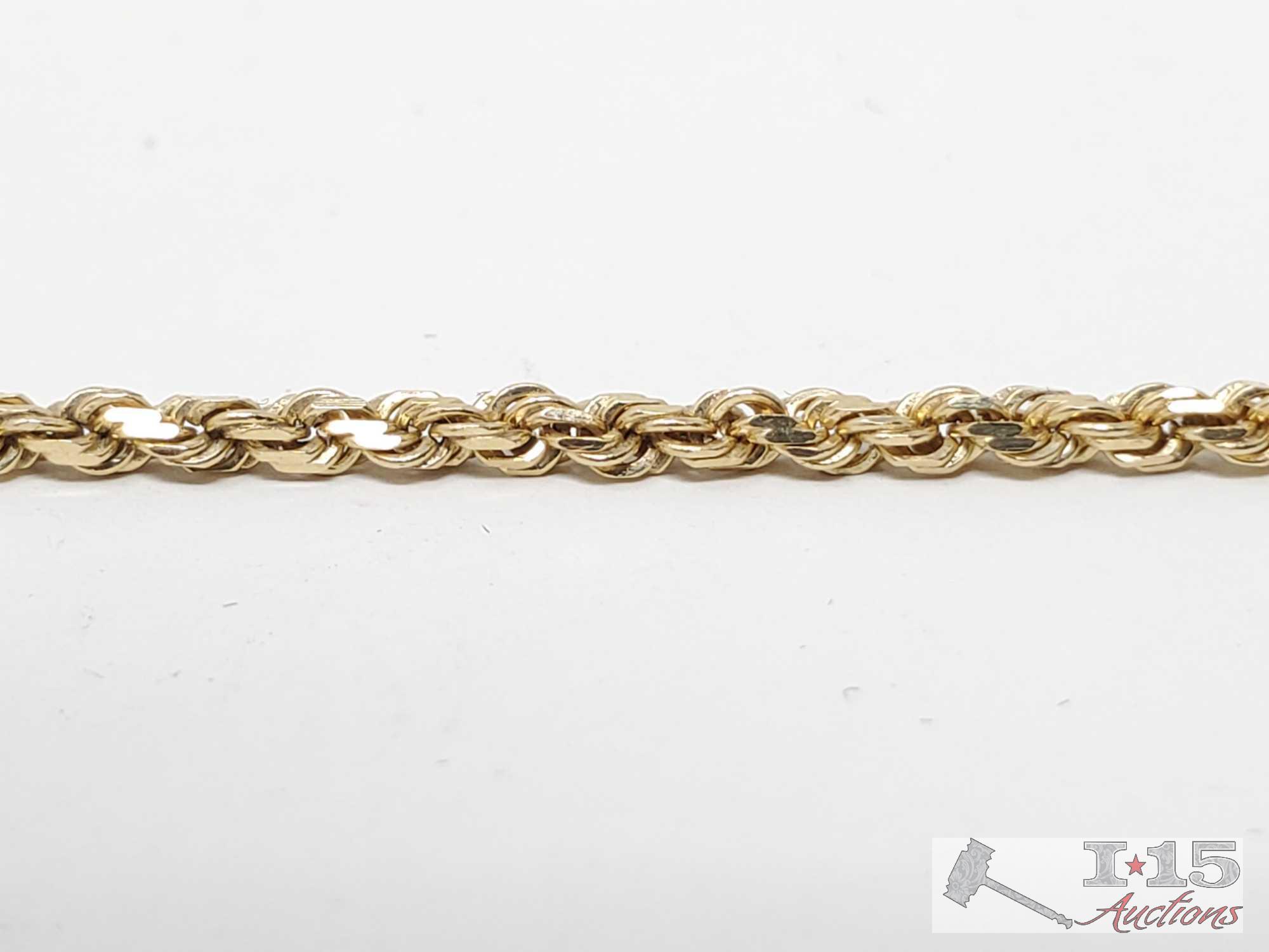 14k Gold Twist Chain- 8.4g