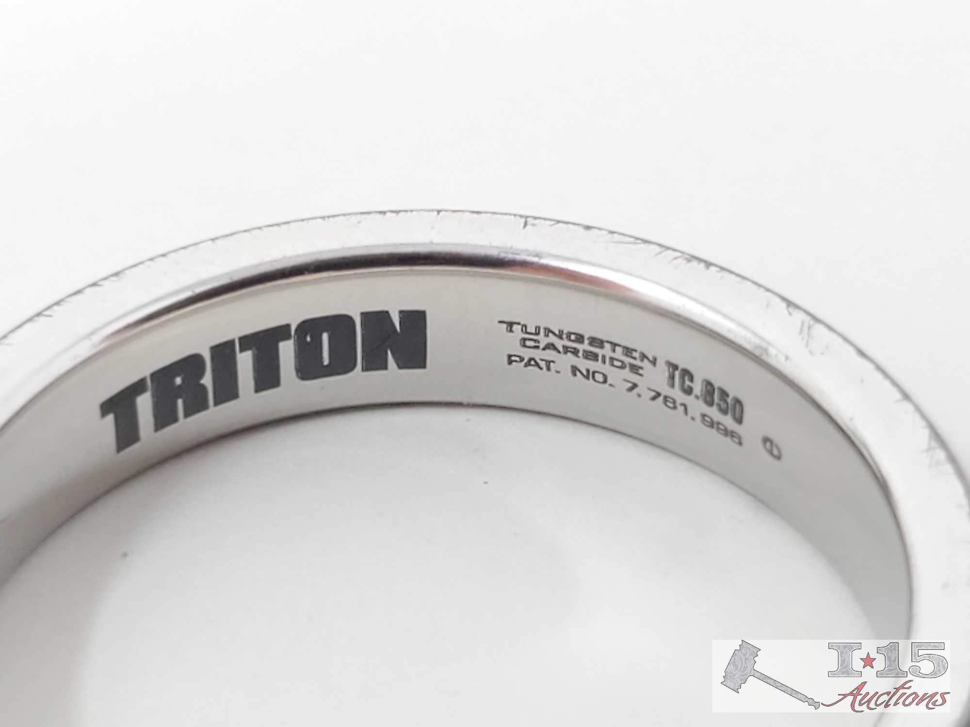 Triton Tungsten Carbide Ring And Casio Watch
