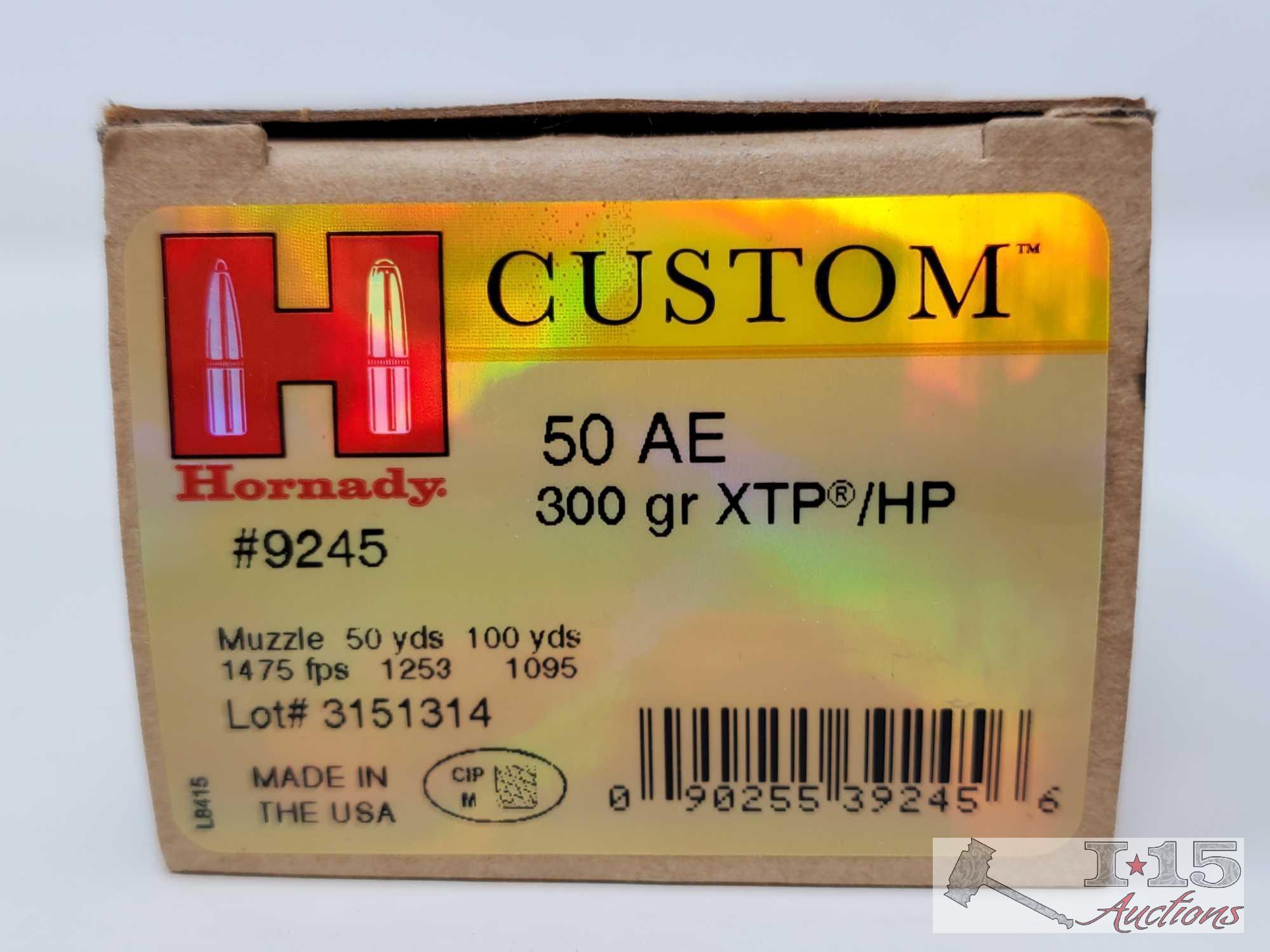 60 Rounds of Hornady 50AE - 300gr XTP/HP