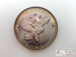 2 Silver Walking Liberty Coin And Silver Eagle Coin