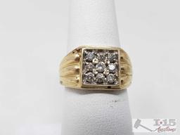 14K Gold Diamond Ring, 4.3g