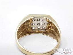 14K Gold Diamond Ring, 4.3g