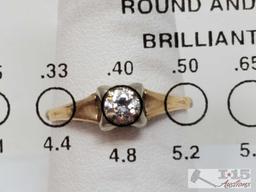 Two 14k Gold Diamond Ring, 4.2g