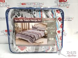 King Size 3 pc Borrego comforter set with southwest design.