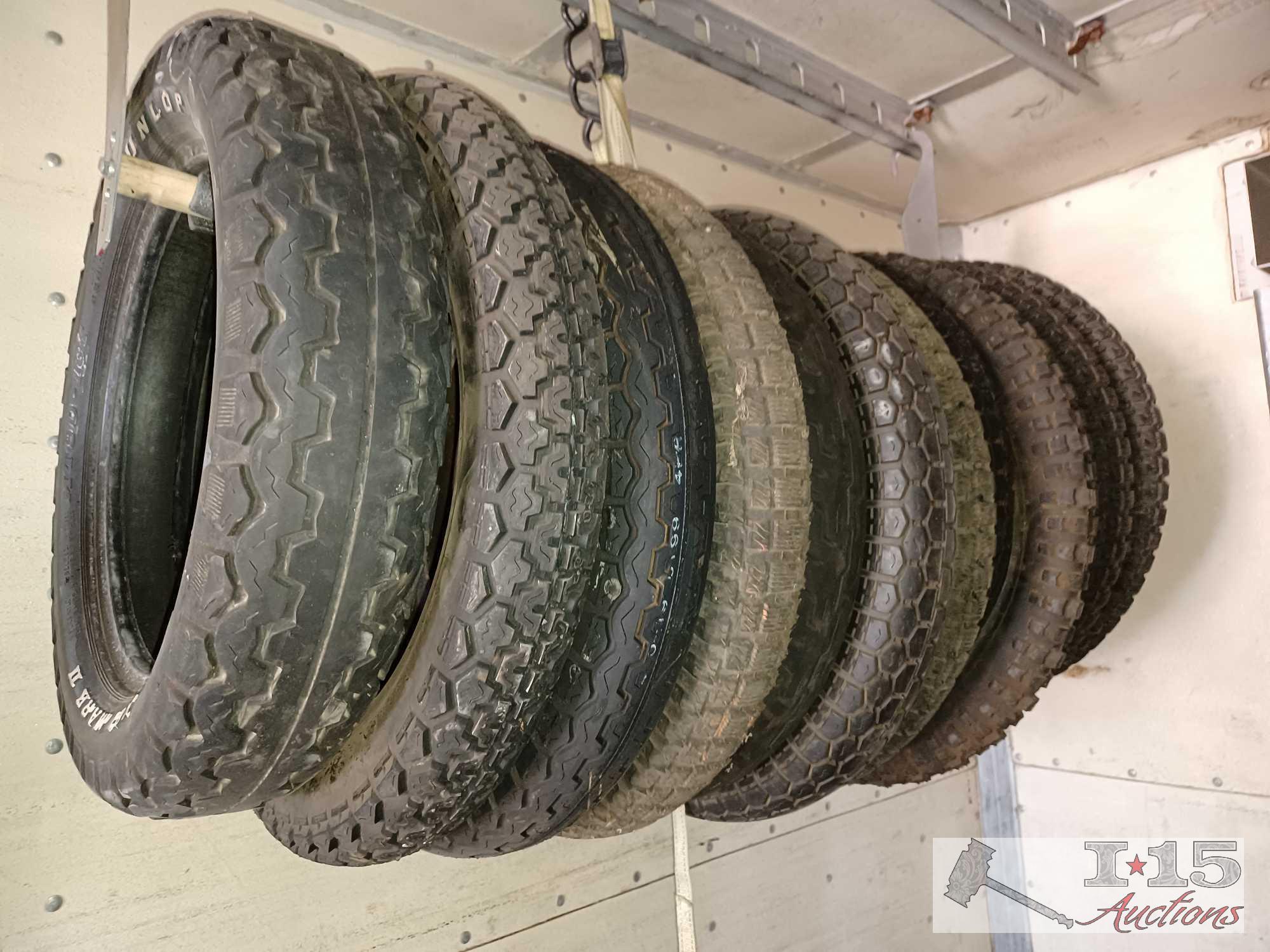 Approximately Twelve Motorcycle Tires