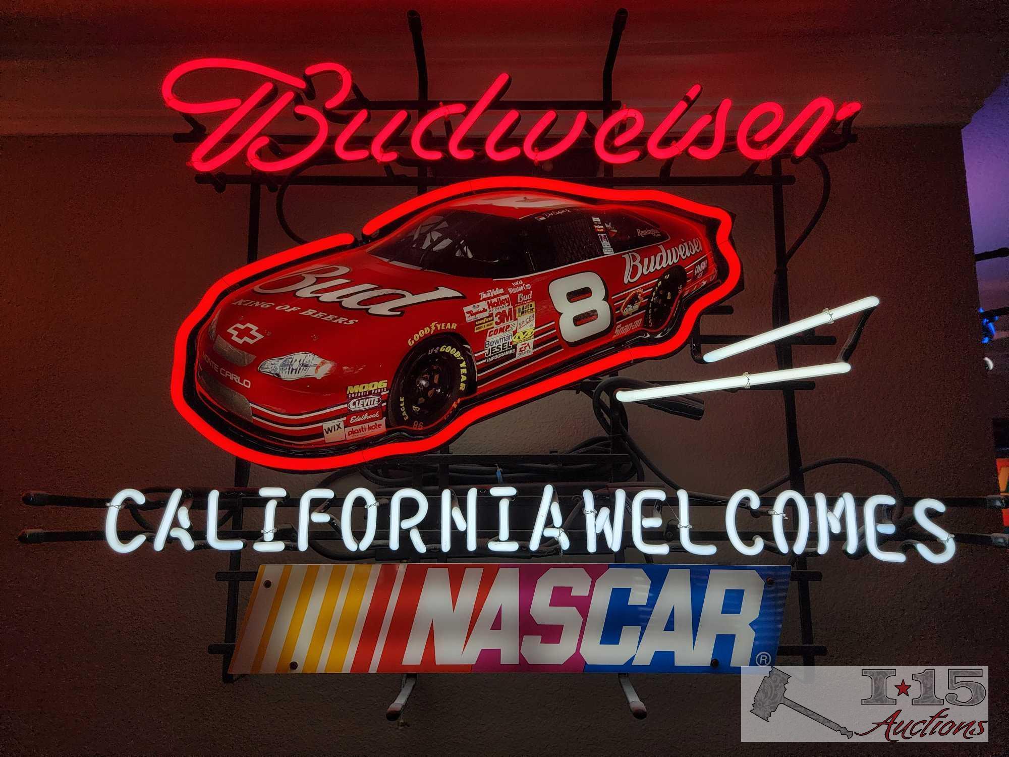 Budweiser Dale Earnhardt Jr, California Welcomes Nascar Neon Sigh