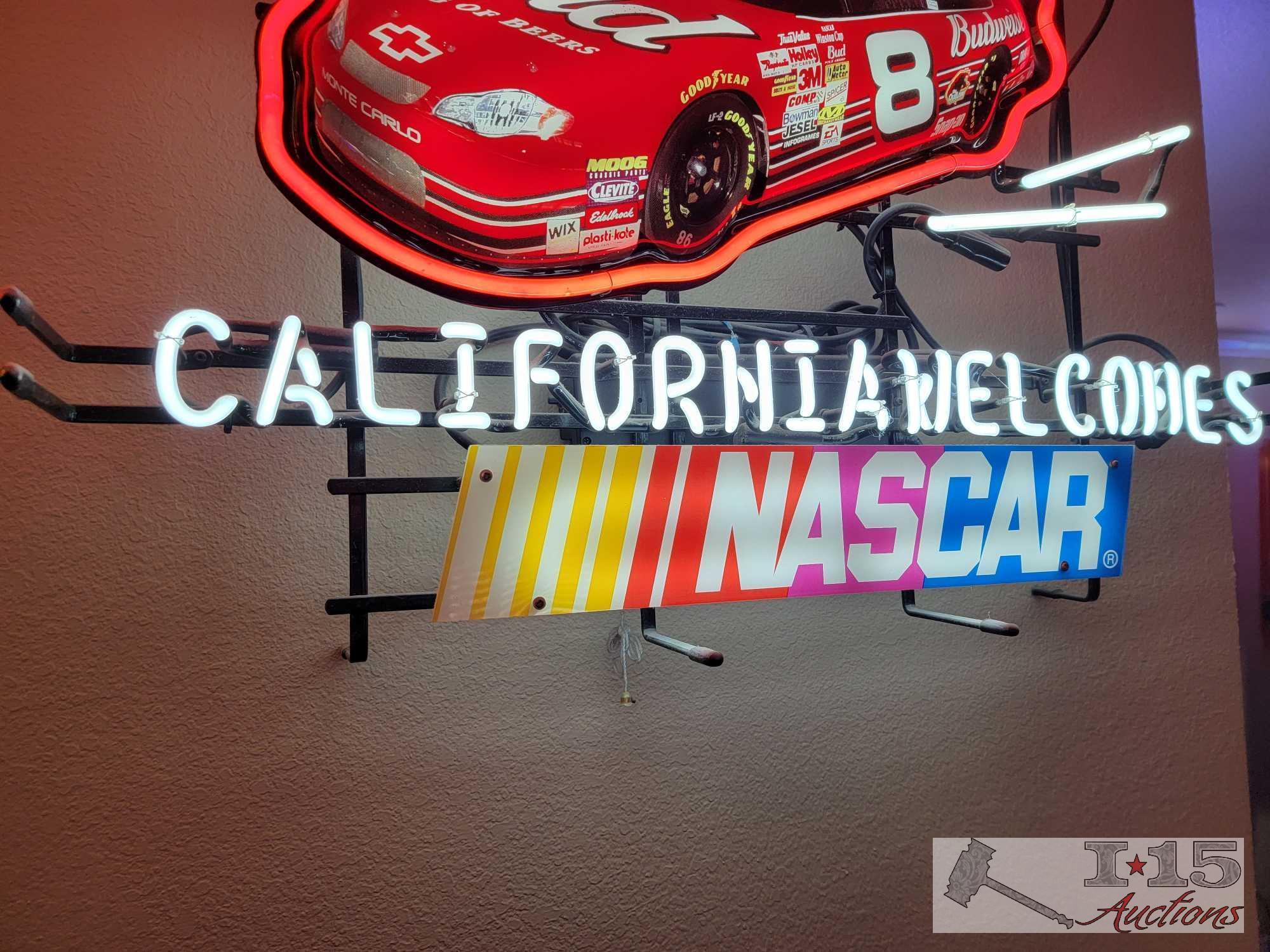 Budweiser Dale Earnhardt Jr, California Welcomes Nascar Neon Sigh