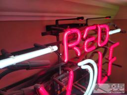 Red Wolf Neon Sign