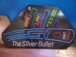 Coors Light, The Silver Bullet, Fluorescent Backlit Sign
