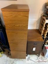 Mahogany End Table and File Cabinet