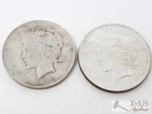 2 1922-P Silver Peace Dollars