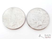 2 1922-S Silver Peace Dollars