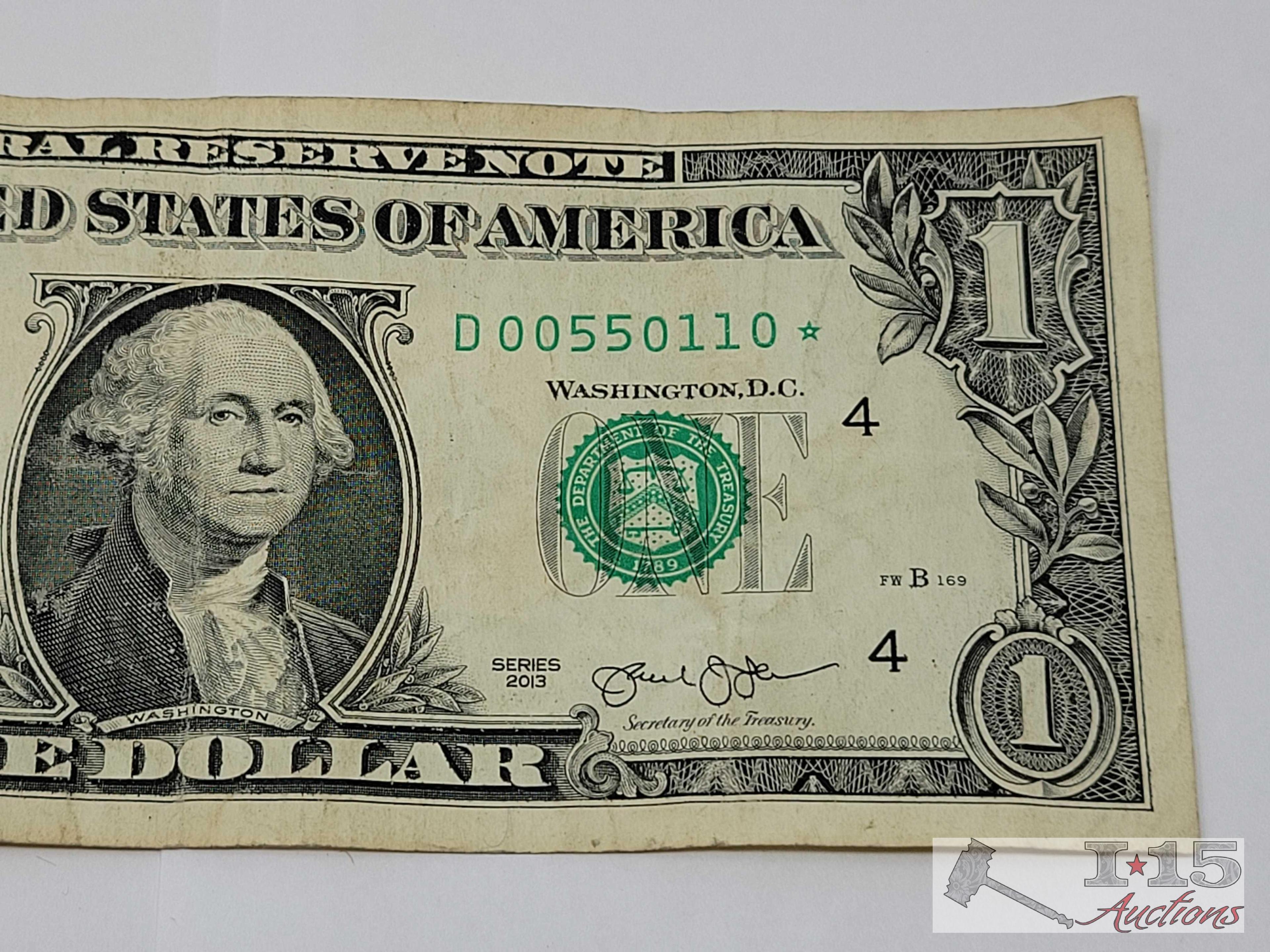 2013 $1 U.S. Star Note