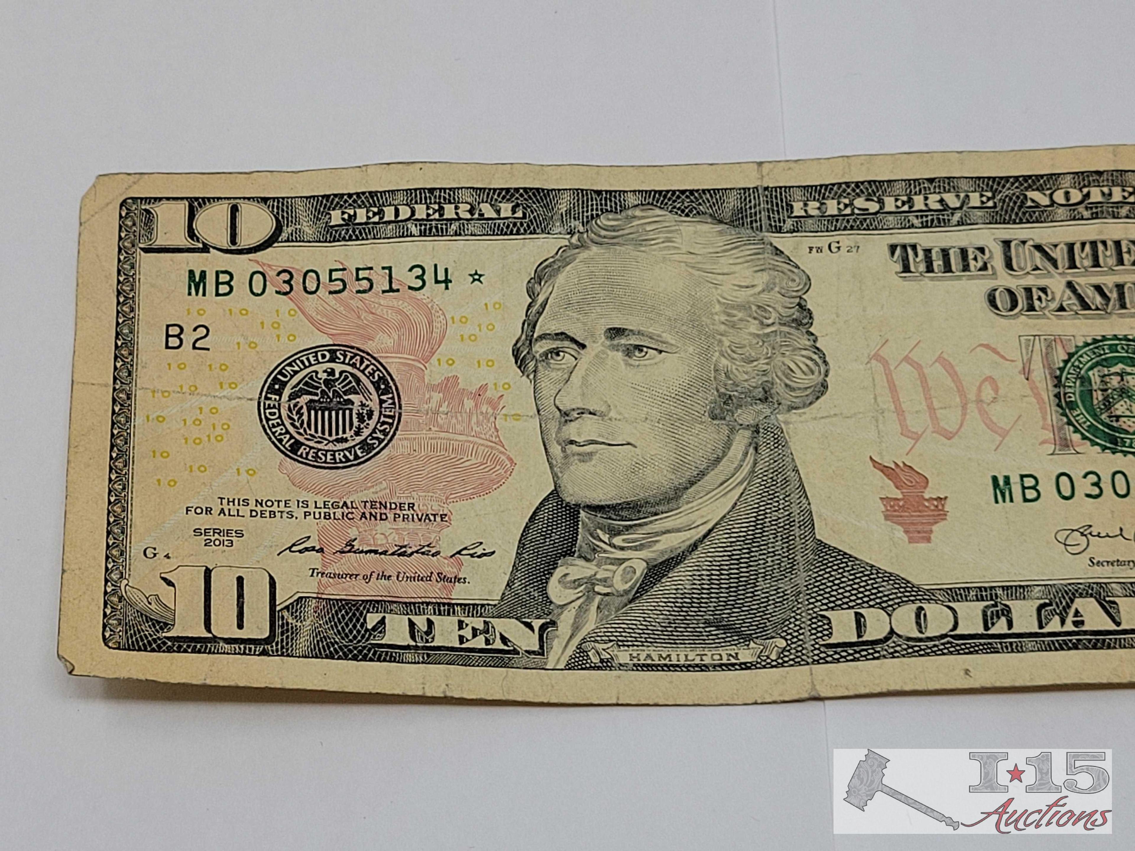 2013 $5 & $10 U.S Bank Notes