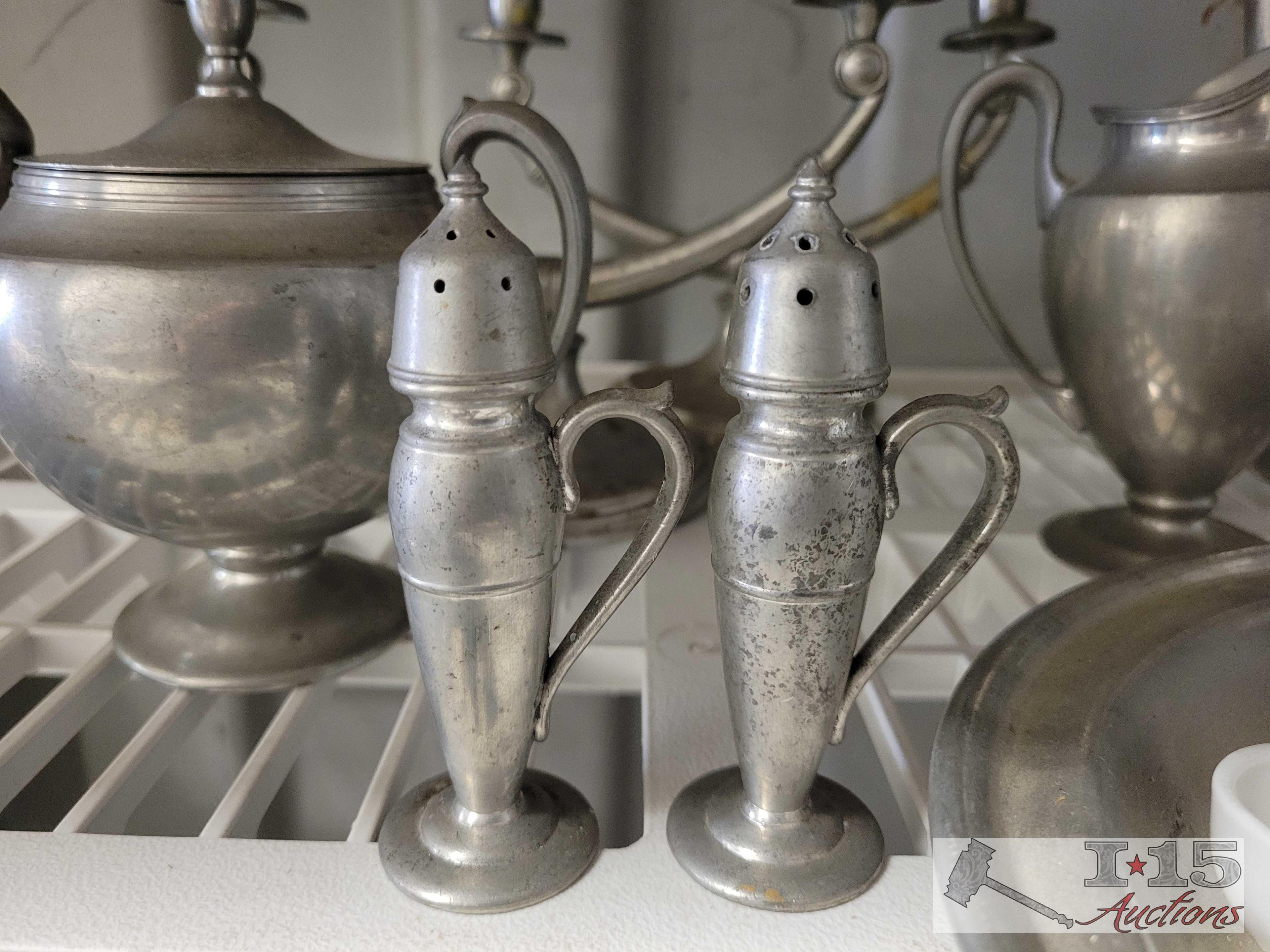 (9) Insico Pewter and (15) Japanese Miniatures
