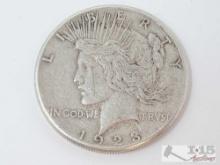 1923-S Liberty Silver Peace Dollar, 90% Silver