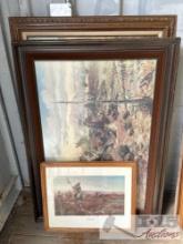 (3) Framed Wall Arts by Charles M. Russell