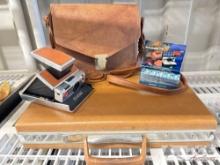 Briefcase & Marsand Camera Bag with Polaroid SX-70