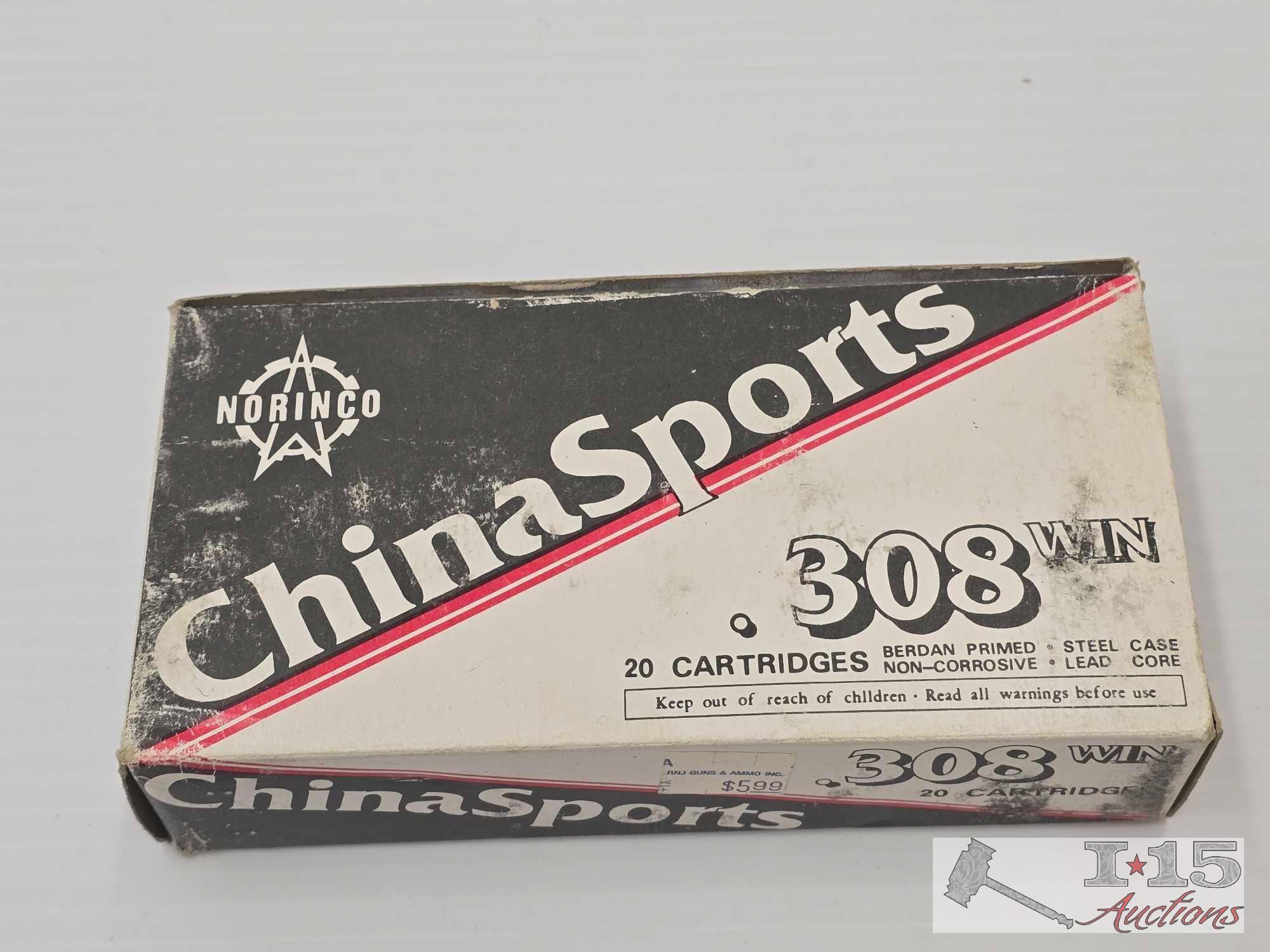 180 Rounds of China Sports .308win Ammo