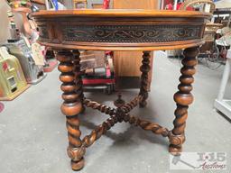 Studded Top & Barley Twist Legged Table