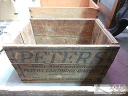 (3) Wooden Crates, Boot Jack and Wood with Metal Horse Picture