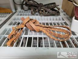 Headstall, (2) Reins, Snaffle Bit, Rope and Spurs