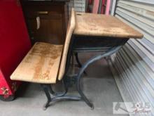 Antique Children's School Desk