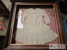 Childrens White Dress in Showbox Frame